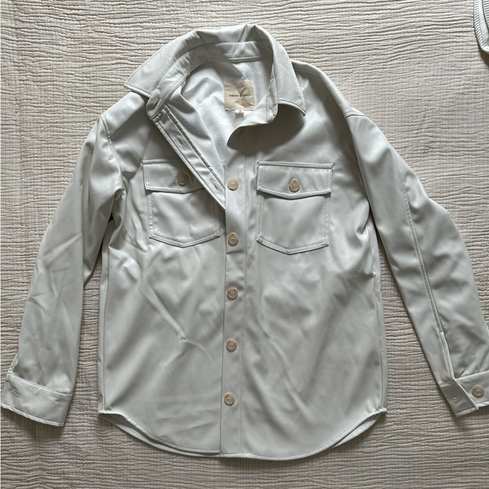 Thread And Supply Leather Shacket - image 1